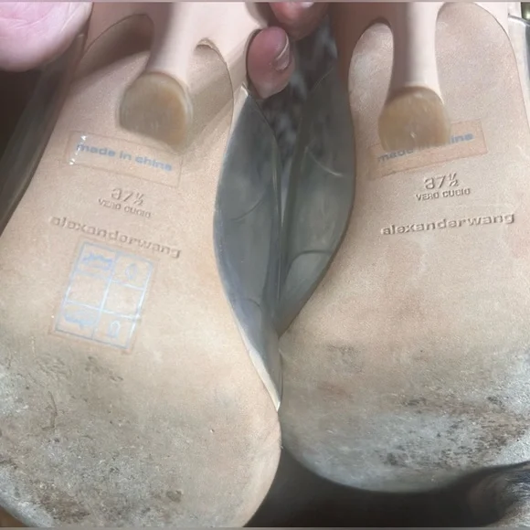 *SALE*Alexander Wang Translucent Peachy Nude Sandal in PVC&Nude Leather - Picture 12 of 12